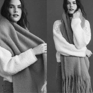 Light Brown Bonnie Scarf by Anthropologie oversized cozy blanket scarf